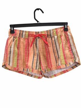 PrAna Women's Mariya shorts in the Papaya Soleil Stripe.  EC. Size. Xsmall